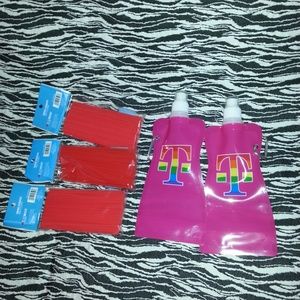 COLLAPSIBLE WATER BOTTLE CARABINER straw T-MOBILE